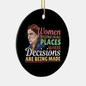 Ruth Bader Ginsburg Feministische rechter-advocaat Keramisch Ornament (Rechts)