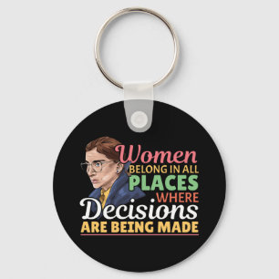 Ruth Bader Ginsburg Feministische rechter-advocaat Sleutelhanger