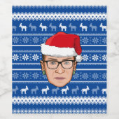 RUTH BADER GINSBURG Holiday Wijn Etiket (Enkel label)