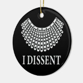 Ruth Bader Ginsburg - I Dissent Keramisch Ornament (Links)