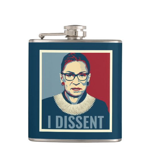 Ruth Bader Ginsburg I Dissent Pop-Art Heupfles (Voorkant)