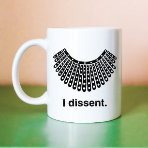 Ruth Bader Ginsburg I Dissent RBG Collar Koffiemok