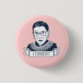 Ruth Bader Ginsburg "I Dissent" Ronde Button 3,2 Cm (Voorkant)