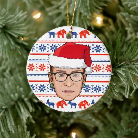 RUTH BADER GINSBURG Kerstmis Keramisch Ornament (Boom)