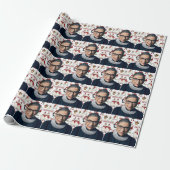 Ruth Bader Ginsburg kerstpatroon Cadeaupapier (Uitgerold)