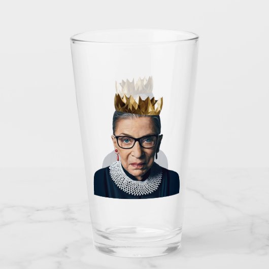 Ruth Bader Ginsburg met Gold Crown Glas (Voorkant)