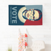 Ruth Bader Ginsburg Modern Pop-Art Vote Banner (Insitu)