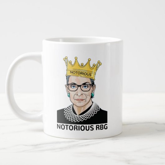 Ruth Bader Ginsburg Mok, beruchte RBG Extra Grote Beker (Links)