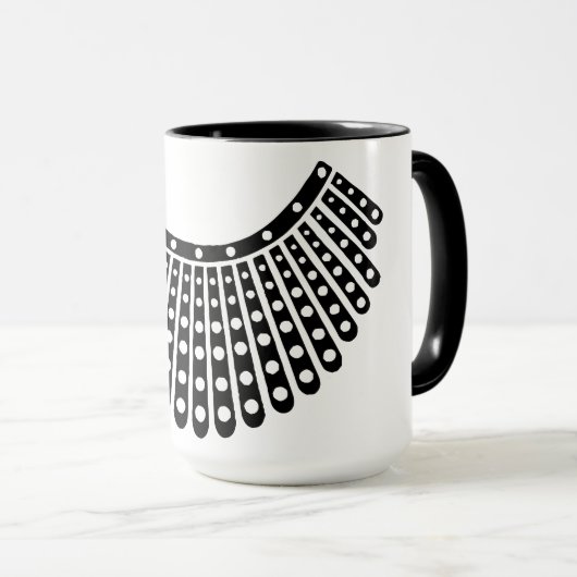 Ruth Bader Ginsburg Mok, RBG kraag Mok (Voorkant rechts)