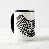 Ruth Bader Ginsburg Mok, RBG kraag Mok (Voorkant links)