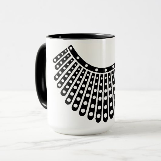 Ruth Bader Ginsburg Mok, RBG kraag Mok (Voorkant links)