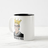 Ruth Bader Ginsburg Mok, Rbg Mok, beruchte RBG Tweekleurige Koffiemok (Voorkant links)