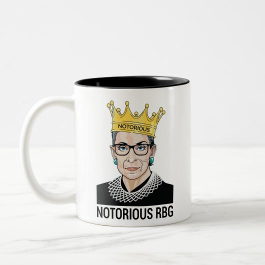 Ruth Bader Ginsburg Mok, Rbg Mok, beruchte RBG Tweekleurige Koffiemok (Links)