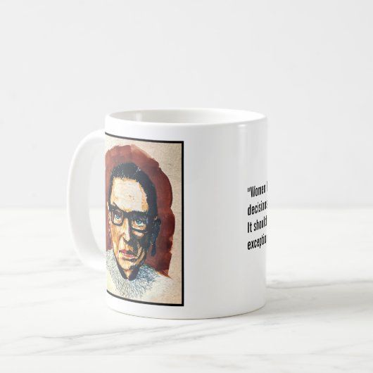 Ruth Bader Ginsburg Mug avec citation (Devant gauche)