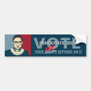 Ruth Bader Ginsburg Pop-art stemming Bumpersticker