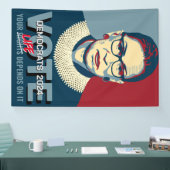 Ruth Bader Ginsburg Pro-Choice Stemming 2024 Poste Spandoek (Beurs)
