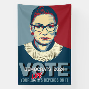 Ruth Bader Ginsburg Pro-Choice Stemming 2024 Poste Spandoek