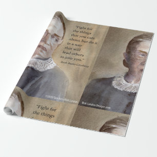 Ruth Bader Ginsburg & Quote Cadeaupapier