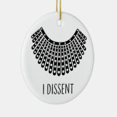 Ruth Bader Ginsburg, RBG Dissent Collar Keramisch Ornament (Rechts)