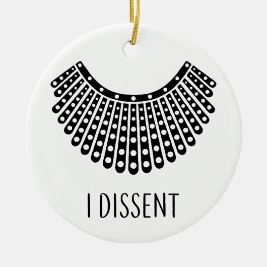 Ruth Bader Ginsburg, RBG Dissent Collar Keramisch Ornament (Voorkant)