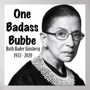 Ruth Bader Ginsburg RBG dood memorial eer Bubbe Poster