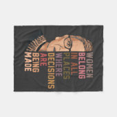 Ruth Bader Ginsburg RBG Fleece Deken (Voorkant (Horizontaal))