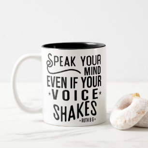 Ruth Bader Ginsburg, Ruth Feminist Political Icon Tweekleurige Koffiemok