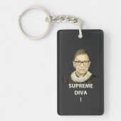 Ruth Bader Ginsburg Supreme Diva Tinted Acrylic Sleutelhanger (Voorkant)