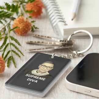 Ruth Bader Ginsburg Supreme Diva Tinted Acrylic Sleutelhanger