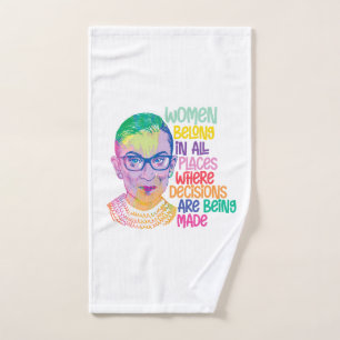 Ruth Bader Ginsburg Vrouwen horen overal thuis Bad Handdoek