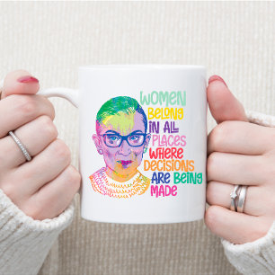 Ruth Bader Ginsburg Vrouwen horen overal thuis Koffiemok