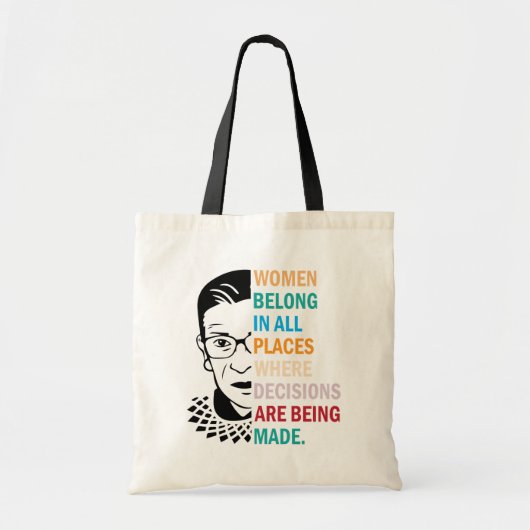 Ruth Bader Ginsburg, vrouwen horen overal thuis Tote Bag (Voorkant)