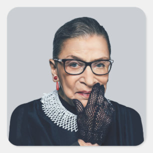Ruth Bader Ginsburg Wandklok Vierkante Sticker
