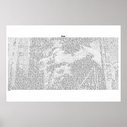 Ruth-boek (volledige KJV-tekst) Poster (Voorkant)