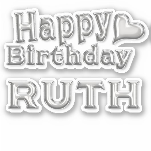 Ruth Joyeux Anniversaire autocollant Sticker (Devant)