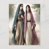 Ruth loopt samen met moed en liefde briefkaart (Voorkant)