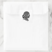 Ruth praat je geest zelfs als je stem klopt vierkante sticker (Tas)