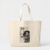 Ruth Roach en haar paard. Grote Tote Bag (Voorkant)