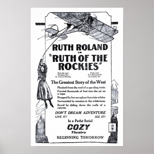 Ruth Roland 1920 film en poster (Voorkant)