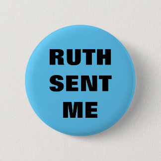 Ruth Verzonden me knoop/speld Ronde Button 5,7 Cm