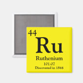Ruthenium Periodiek Tafel Magneet (Voorkant / Achterkant)