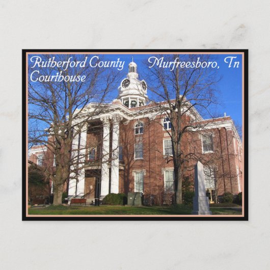 Rutherford County Courthouse - Murfreesboro, TN Briefkaart (Voorkant)