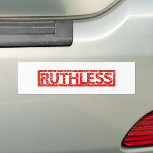 Ruthless Stamp Bumpersticker (Op auto)