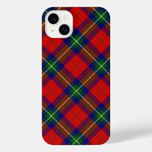 Ruthven tartan red green blue plaid iPhone hoesje (Achterkant)