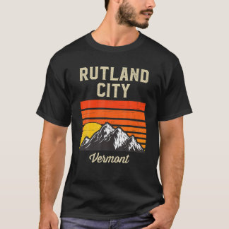 Rutland City Vermont Retro  City T-shirt