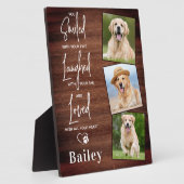 Ruw Aandenken aan Huisdier Hond Persoonlijke Herde Fotoplaat (Zijkant)