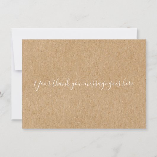 Ruw Ambacht Lichtgroene Regendruppels Script Bedan Bedankkaart (Achterkant)