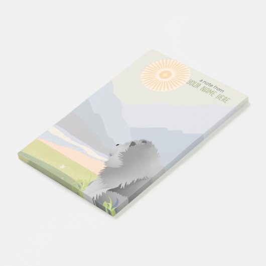 RUW BLAUW CHOW Sticky Notes (Schuin)