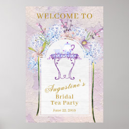 Ruw Bruids Thee met Wilde Bloemen Ontvangst Poster