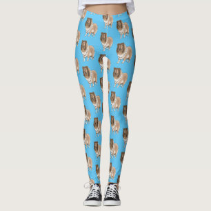 Ruw collie cartoon illustratie leggings